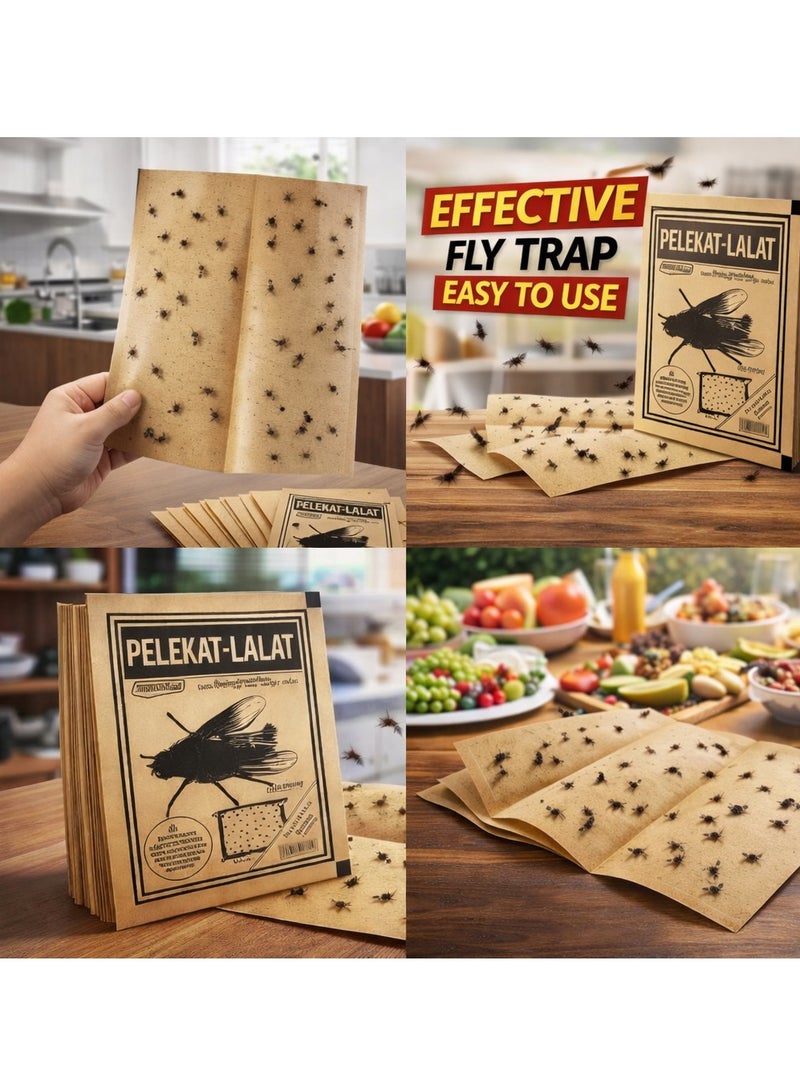 10pcs of Strong Fly Stickers, High-Density Fly Paper, Household and Restaurant Fly Repellent Tool, Fly Trap Board, Indoor & Outdoor Insect and Mosquito Control Kit - Image 1